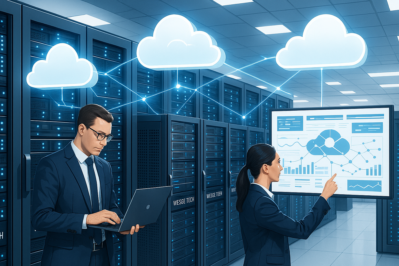 Cloud & SaaS solutions udvikler i højest kvalitet af cloud server hvor alle server vedligeholdes med de bedste it ingeniør som arbejder for WESEE TECH hvor alle server er mærket af navnet WESEE TECH